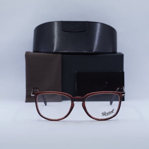 Persol PO3240V 1104 Square Eyeglasses 52mm – Bordeaux Smoke - Picture 2 of 10